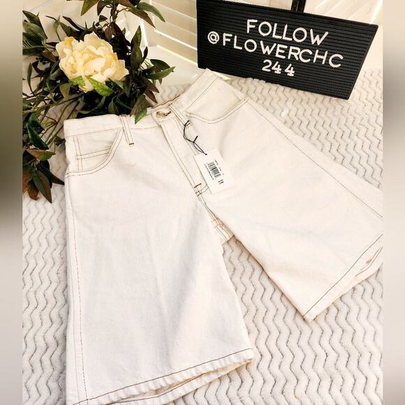 FRAME NEW $288 MSRP WHITE DENIUM BERMUDA SHORTS SIZE 23 - 27 INCH WAIST - Picture 1 of 7